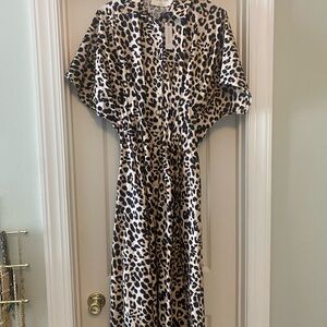 Leopard Print Midi Dress